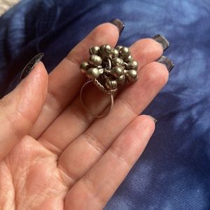 Silver multi jingle bell ring